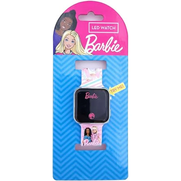 Accutime LED-Kinderuhr Barbie (rosa), Digitaluhr mit LED-Anzeige für Uhrzeit und Datum – Bild 2