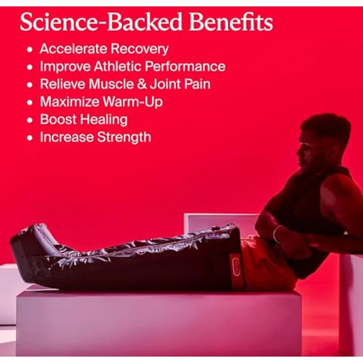 TheraGun JetBoots PRO Plus, Kabelloses Massagegerät für Beine mit Vibrationstherapie, Licht und pneumatischer Kompression – Bild 2