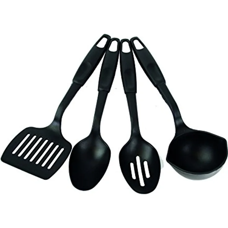 Highlander Küchenhelfer-Set 4-teilig, Kunststoff mit vielseitigem Kochzubehör