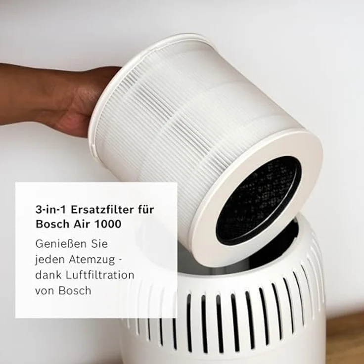 BOSCH Kombifilter 3-in-1 HEPA Filter mit Aktivkohlefilter, Zubehör für Luftreiniger Air 1000, effiziente Luftreinigung, langlebig und leicht zu wechseln – Bild 2