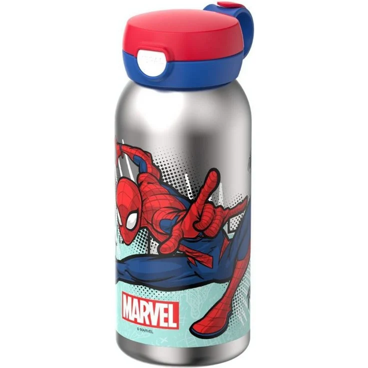 Mepal Campus Edelstahl-Trinkflasche, 600 ml mit Klappdeckel und Trageschlaufe, auslaufsicher