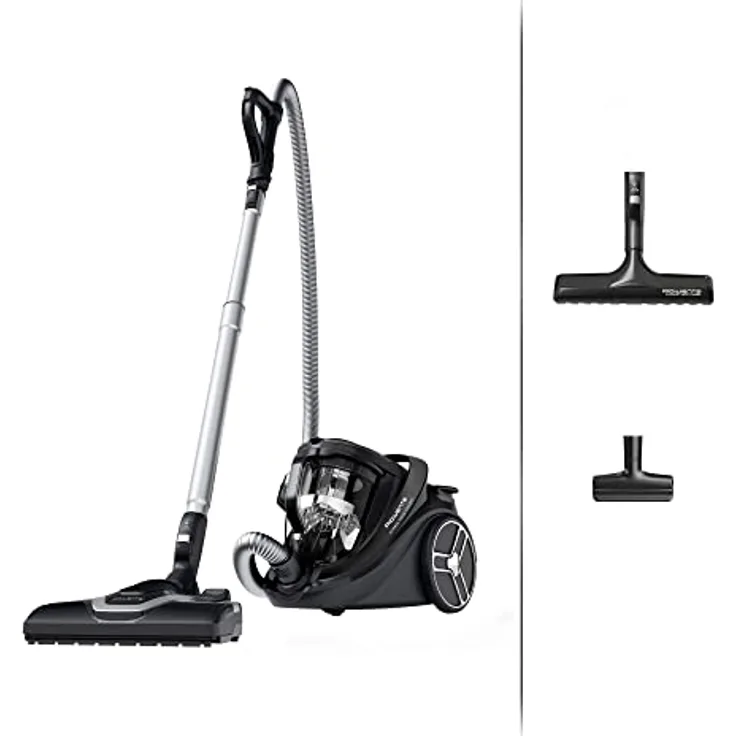 Rowenta RO7935 Silence Force Cyclonic Effitech beutelloser Bodenstaubsauger | Parkett | hohe Saugkraft | niedriger Energieverbrauch | HEPA-Filterung | XXL-Fassungsvermögen | Schwarz