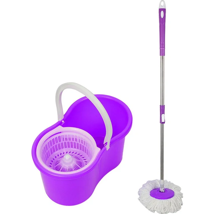 JEOBEST Wischmopp Bodenwischer mit Mikrofaser Bezug, 360° Kardangelenk, Teleskopstiel 80-110cm, 2 Ersatzpads