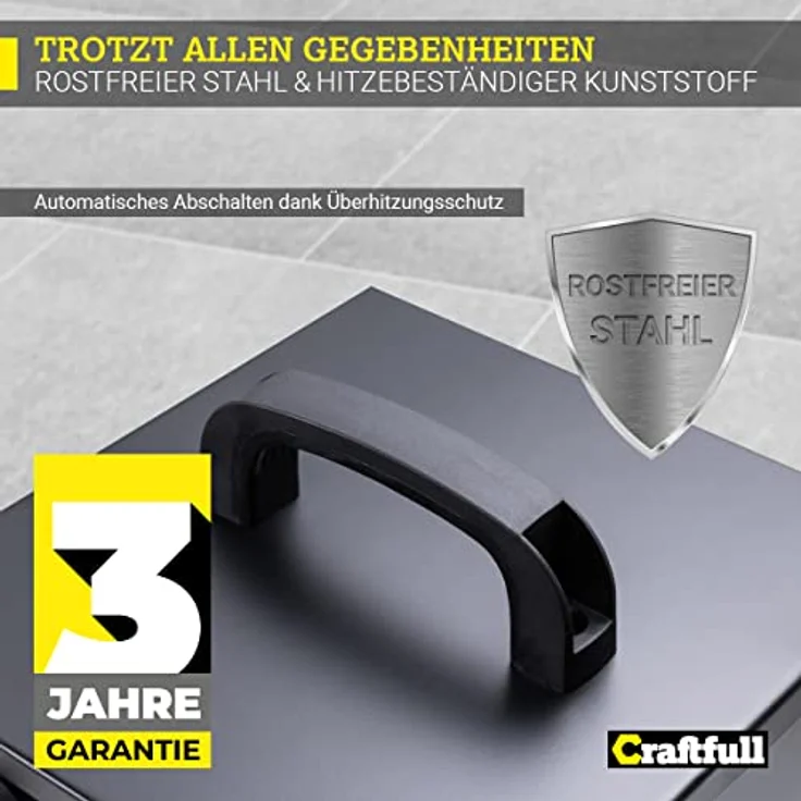 Craftfull Elektro-Heizlüfter HL200 Elektroheizer Heizgebläse Werkstattheizung 2000 Watt  - Preisvergleich – Bild 6