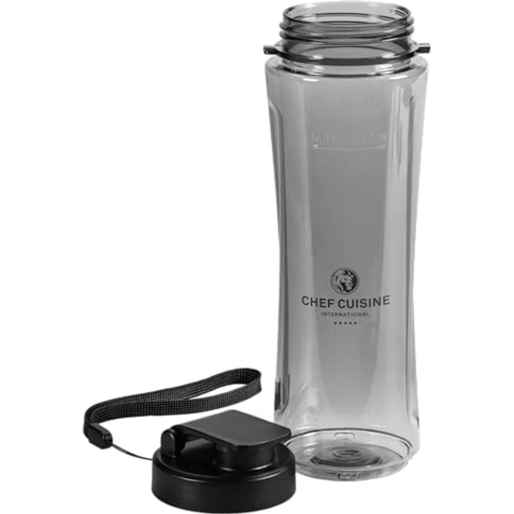 Chef Cuisine Smoothie Maker 300W, 2x 500 ml Tritan Mixbehälter, auslaufsicher, BPA-frei, Edelstahlklingen, schwarz – Bild 5