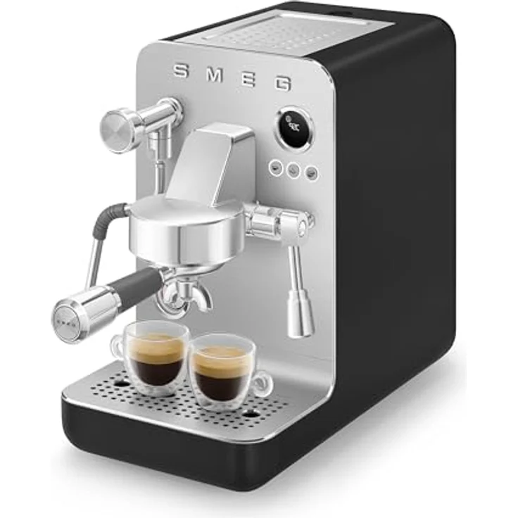 Smeg EMC02BLMEU Minipro-Espressomaschine, Plastic mit leistungsstarker 15-Bar-Pumpe und professionellem 58-mm-Siebträger – Bild 2