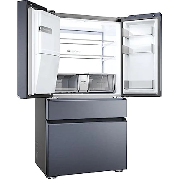 Haier French Door 90 SERIE 7 PRO HFW7918EIMB Kühl-Gefrierkombination/Total No Frost/Smart hON-App/HumidityZone/MyZone XL/Leise nur 35 db(A) / Türdisplay/Obsidian Black Inox – Bild 2