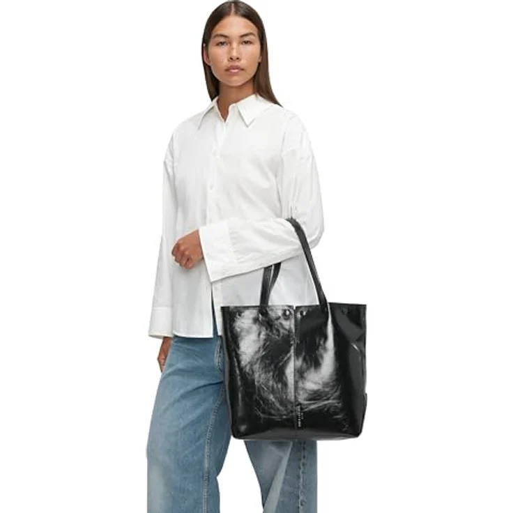 Liebeskind Rive Shopper Tasche, 40 cm, 100% Leder, schwarz – Bild 3
