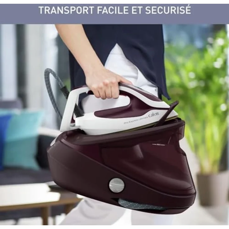 Calor GV9721C0, Trocken- & Dampfbügeleisen mit 3000 W und 160 g/min Dampfstoß, Violett und Weiß – Bild 7
