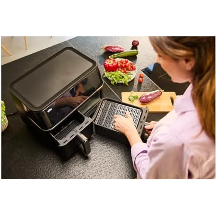 Braun Heißluftfritteuse TwinCook TD 5030 I BK, 2400 W, schwarz, mit Programmablauf- und Restzeitanzeige – Bild 6