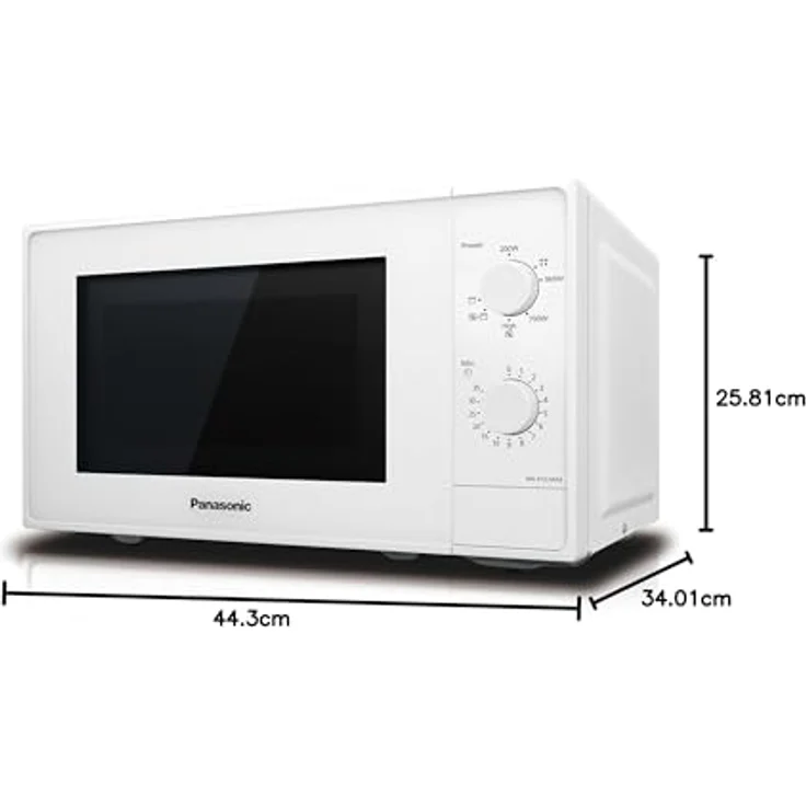 Panasonic nn-k10jwmepg Mikrowelle mit Grill, Standgerät, 800 Watt, 20 Liter Garraum, weiß – Bild 3