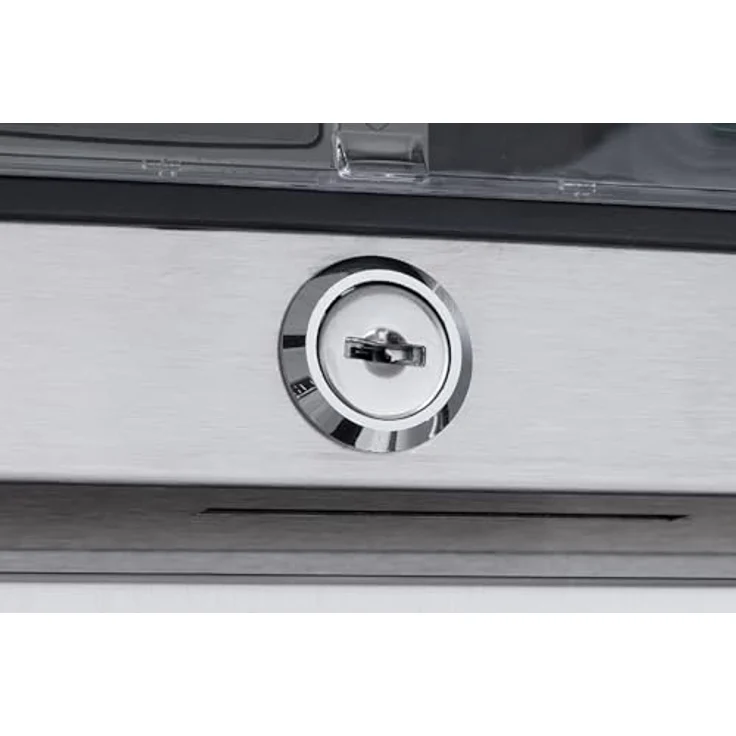 METRO Professional Gefrierschrank GSC240N, Edelstahl/Glas, 240 L, Luftkühlung, 550 W, mit Schloss, silber – Bild 3