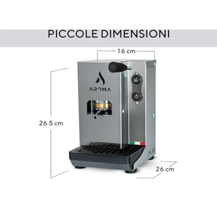 Aroma PLUS - ESE-Padmaschine Espressomaschine Silber – Bild 4