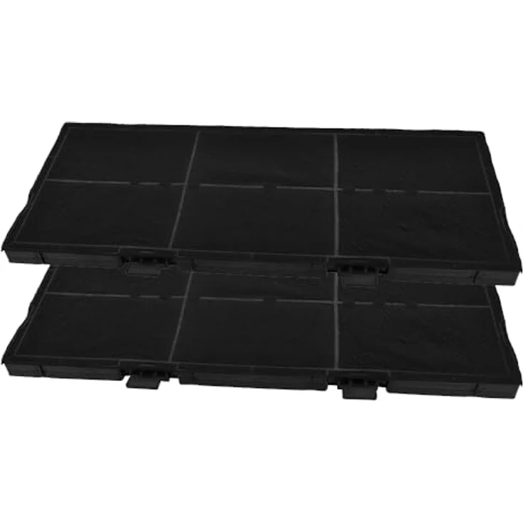 AllSpares Aktivkohlefilter (2 St.) für Dunstabzugshauben - Passend für Siemens LZ45610 | Neff Z54TC02X0 | Bosch DSZ4561 - 459 x 189 x 20 mm – Bild 1