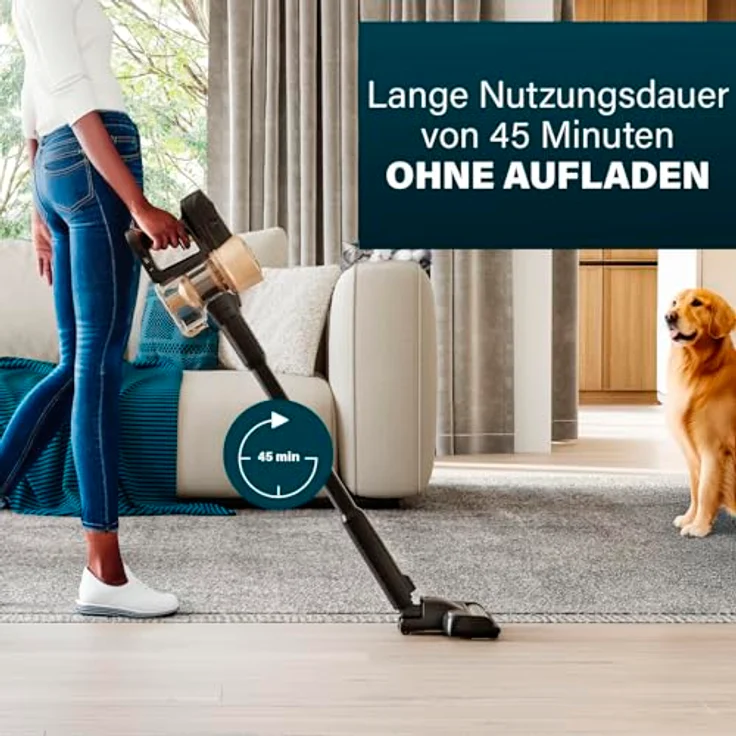 Princess Akku Staubsauger Ultimate Storm, 27 kPa, 45 min Laufzeit, Tierhaare, Kabellos, Beutellos, Leicht, 3 Geschwindigkeiten, Inkl. Zubehör, 339395 – Bild 3