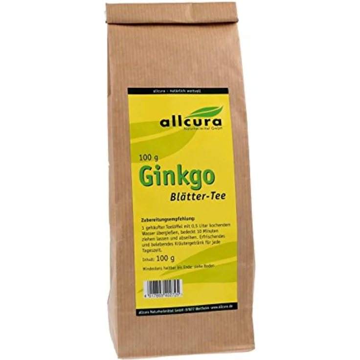 allcura Ginkgo TEE, 100 g Ginkgoblätter zur Teezubereitung