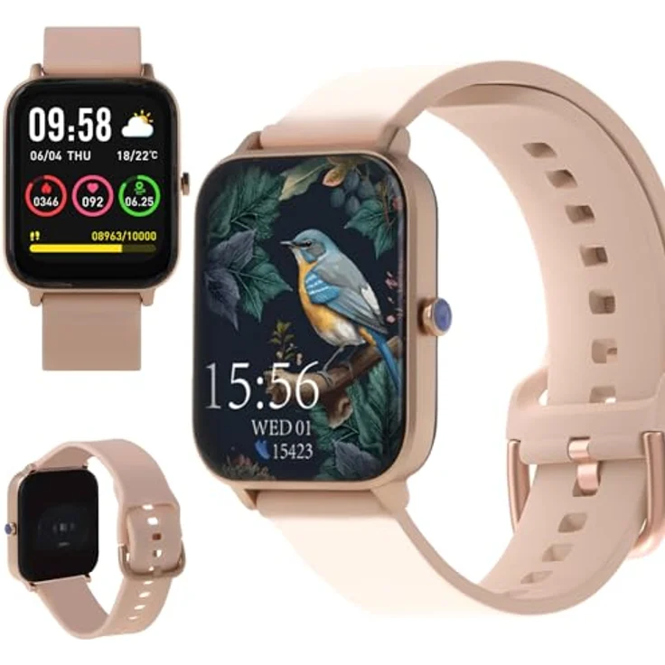 FOREVER Smartwatch Forevigo 3 SW-320, Rosagold, 1.7" 240x280 px Fitness Tracker, IP68 Wasserdicht, Pulsmesser, Schrittzähler – Bild 1