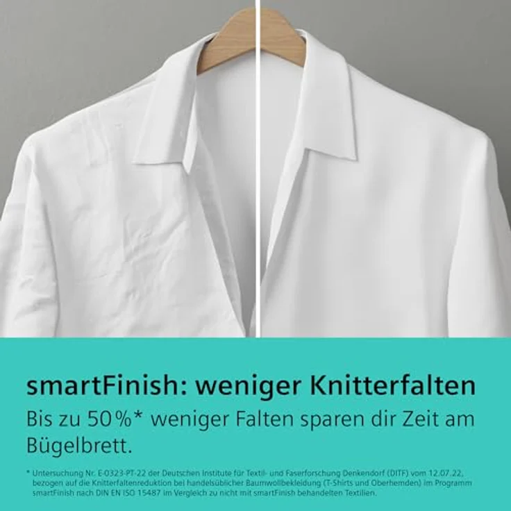 SIEMENS WM14N22A iQ300 Waschmaschine, 9,0 kg, 1351 U/Min., A, mit speedPack L und smartFinish Programm – Bild 4