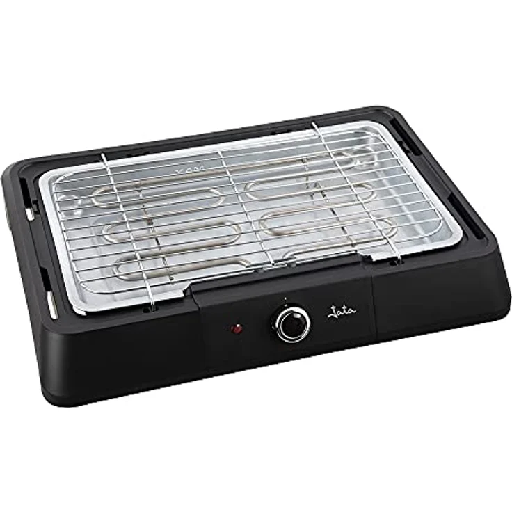 Jata JEBQ1001 Elektrischer Grill mit 2 Kochmöglichkeiten, 2 Höhen, abnehmbar, 400 x 230 mm, 2.200 W, Schwarz – Bild 5