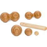 Rollholz Massagegerät Set klein Esche, Faszienprodukte aus FSC zertifiziertem Holz, Handmade in Germany