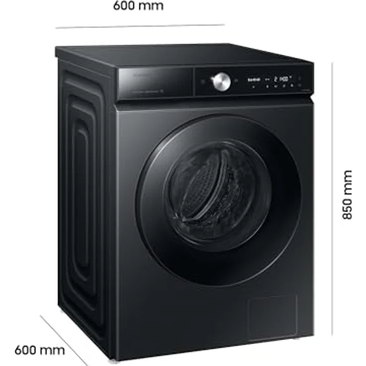Samsung WW90DB8U95GBU2 Waschmaschine, 9 kg Fassungsvermögen, Energieeffizienzklasse A, Invertermotor, Vollwasserschutz, Klartextdisplay – Bild 2
