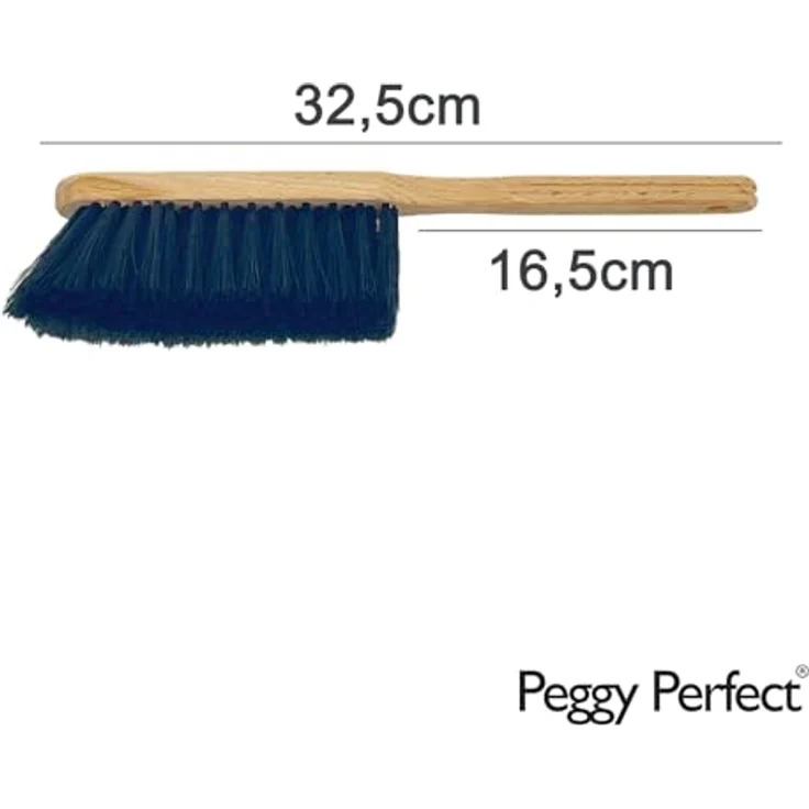 Peggy Perfect Kehrgarnitur, Schaufel aus Edelstahl, Silber/Holzfarben, Handfeger mit Kunststoffborsten – Bild 2