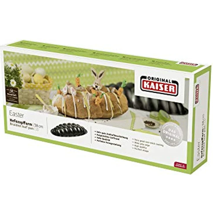 Kaiser Hefezopf Backform, 38 cm, antihaftbeschichtet, Backform für Ostern, praktischer Griffrand, leichtes Verzieren Osterbackform – Bild 8