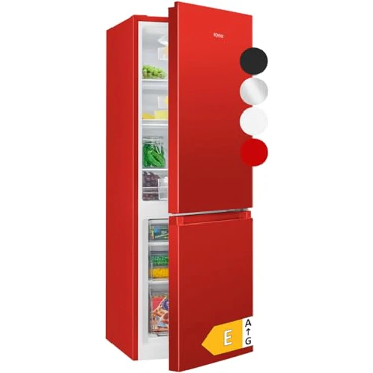 Bomann KG 320.2 W Kühl-Gefrierkombination, freistehend, rot, Breite 49.5 cm, Energieklasse E – Bild 2
