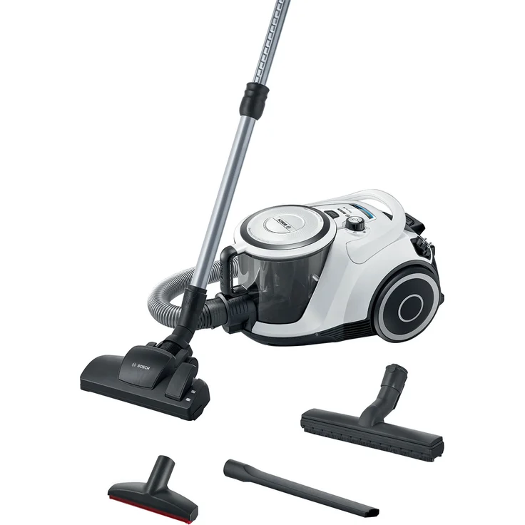 Bosch BGC41XALL Serie 6 Bodenstaubsauger, 700 Watt, beutellos, weiß – Bild 1