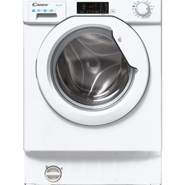 Candy Smart CBW 27D1E-S, Frontlader-Waschmaschine, D, Fassungsvermögen 7 kg, Einbaugerät, Breite 60 cm