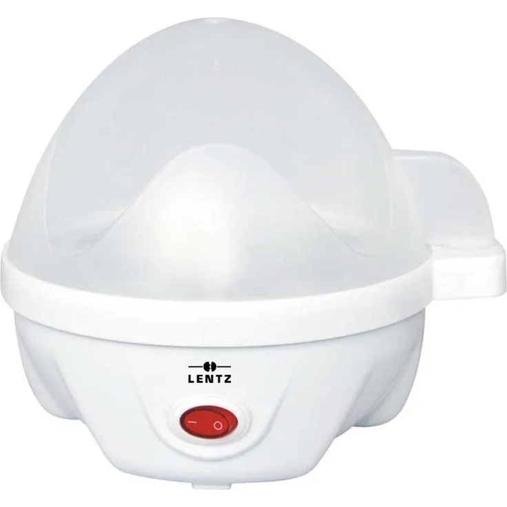 Lentz 74337 Eierkocher, 7 Eier, 350 Watt, Kunsstoff, weiß