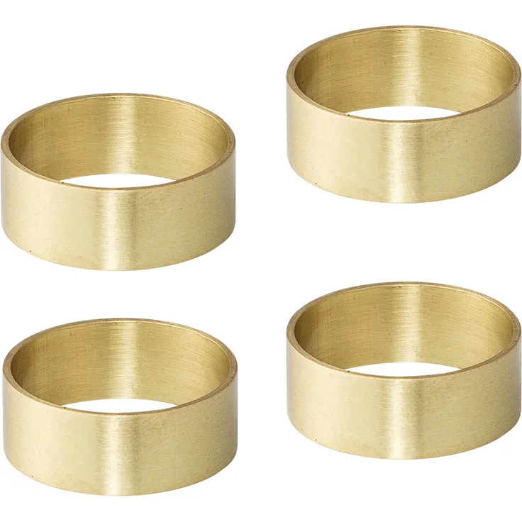 Bloomingville Laurie Serviettenring 4er Set Gold 4,5 x 1,5 cm Messing Dekorationsring für Servietten