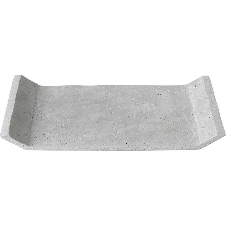 Blomus MOON Dekoablage, Ablage, Dekotablett, Tablett, Polystone, light grey, 30 x 20 cm, 65771