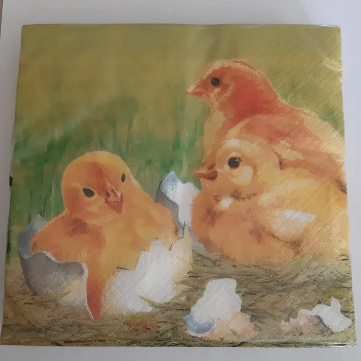 Servietten Küken, ca 33x33cm, 20St