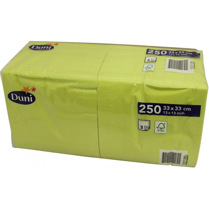 Duni 250 Zelltuch Servietten Kiwi 33cm x 33cm