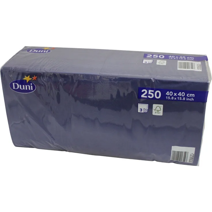 Duni 250 Zelltuch Servietten Dunkel-Blau