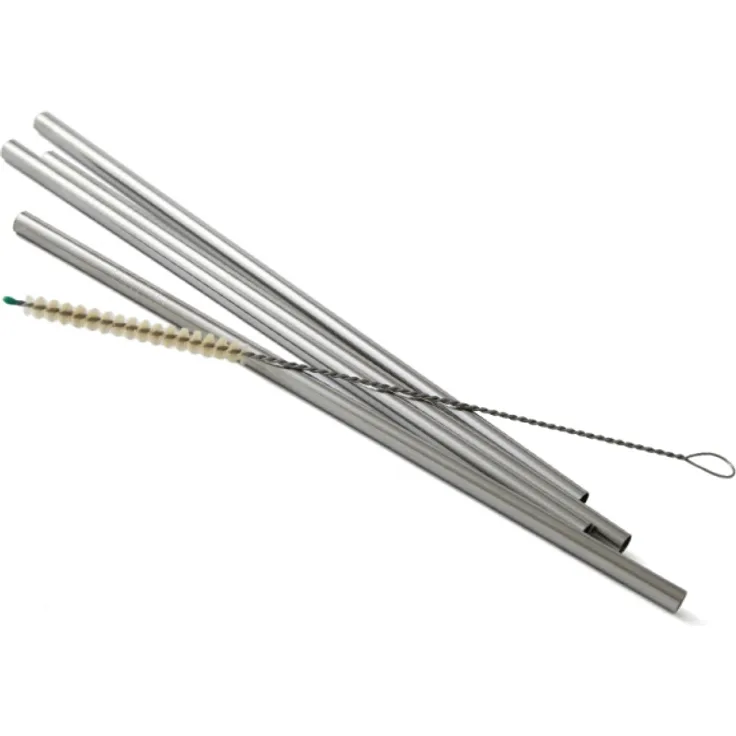 Trinkhalm XL 26 cm aus Edelstahl 4 Stück von ECO BROTBOX