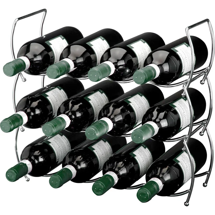 Elegantes Weinregal aus Metall. 3 Elemente im Set.