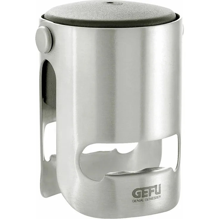 Gefu Sektflaschenverschluss, Flaschenverschluss, Luftdichter Verschluss, Ø 4cm, Edelstahl, 12730