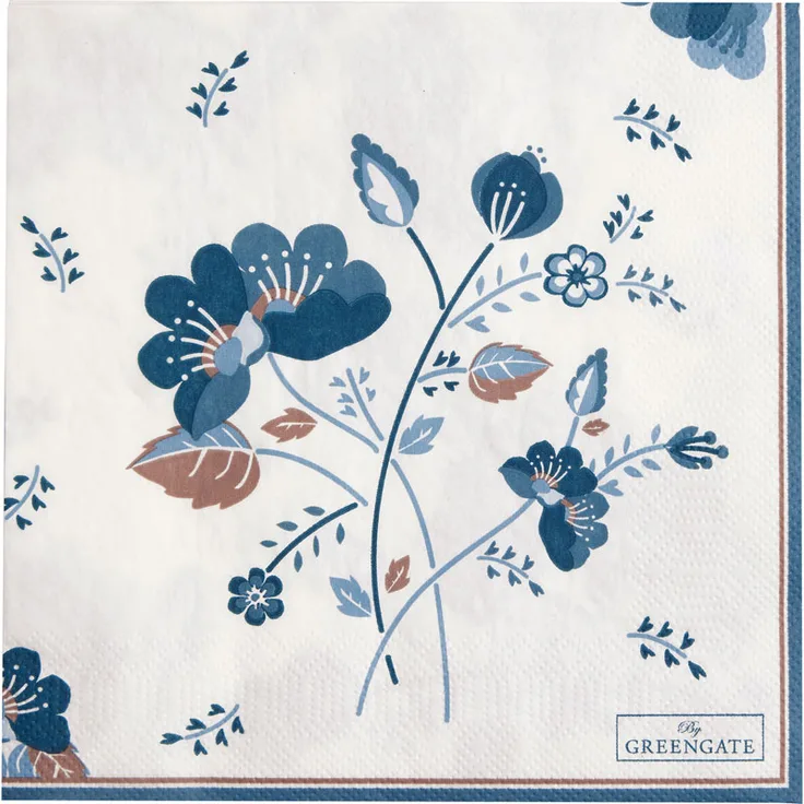 Greengate Servietten 33x33 cm Mozy white 20 Stk.
