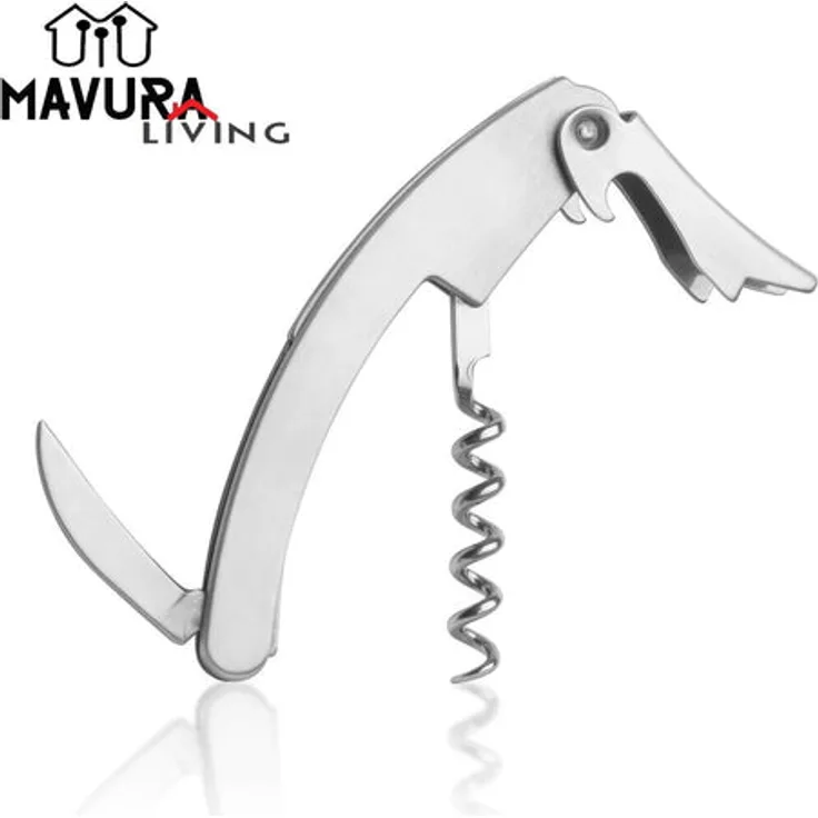 MLiving Kellnermesser Edelstahl Kellnerbesteck Korkenzieher Wein Sommeliermesser