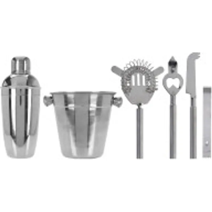 neuetischkultur Bar Set mit Shaker und Kühler 6-tlg. Edelstahl