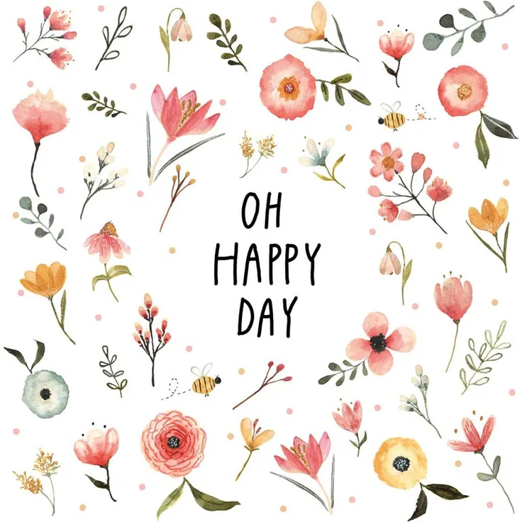 Paperproducts Design Servietten 33x33 cm Oh Happy Day