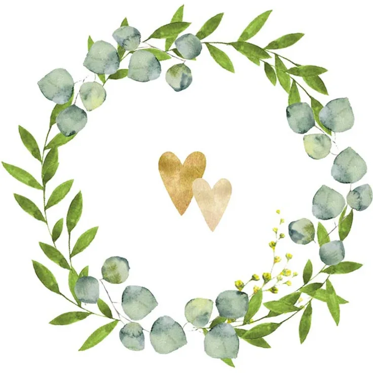 Paperproducts Design Servietten 25x25 cm Two Hearts