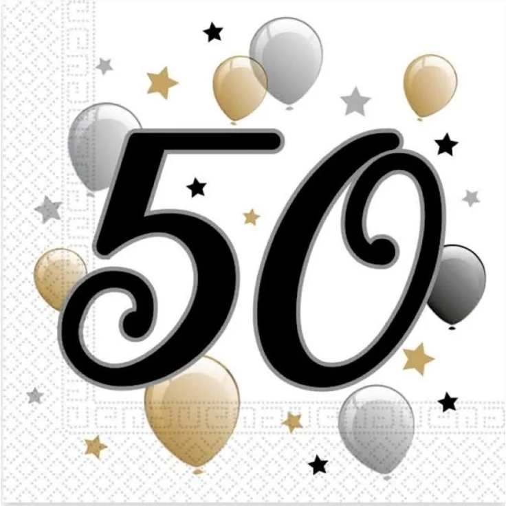Procos servietten Nummer 50 Papier 16,5 x 16,5 cm weiß 20 Stk