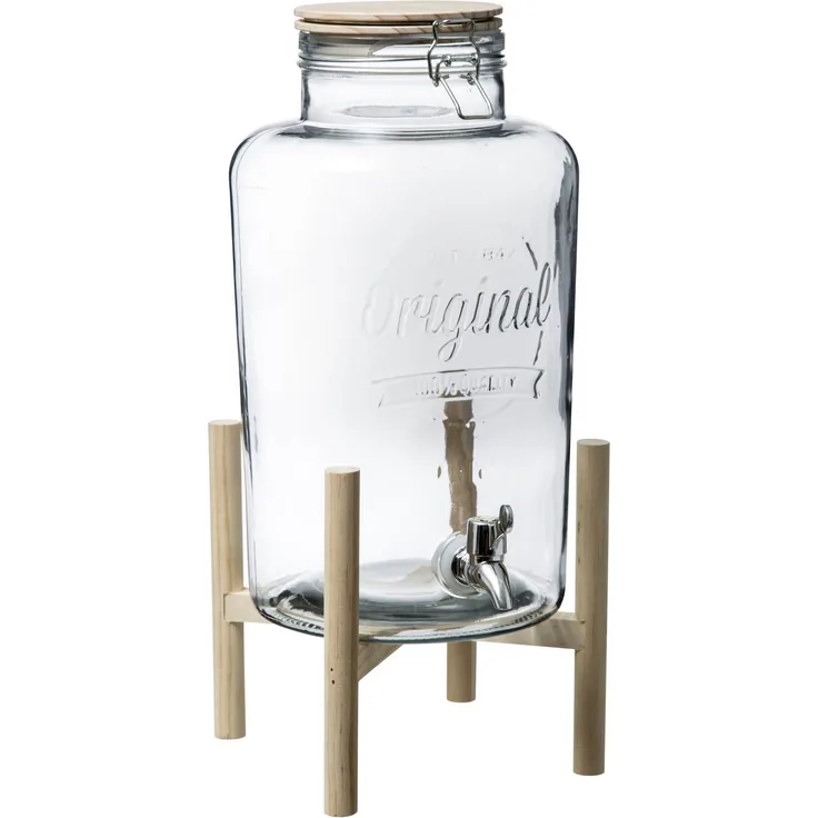 Getränkespender mit Ständer, 8 L, Glas