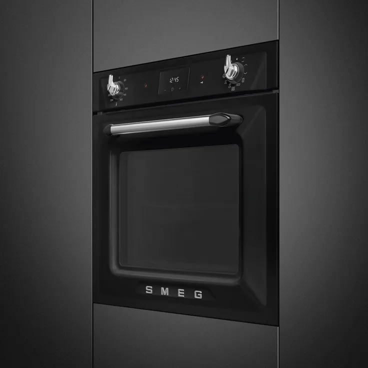 Smeg SOP6900TN Backofen mit Pyrolyse und Drehknebeln Victoria Design schwarz
