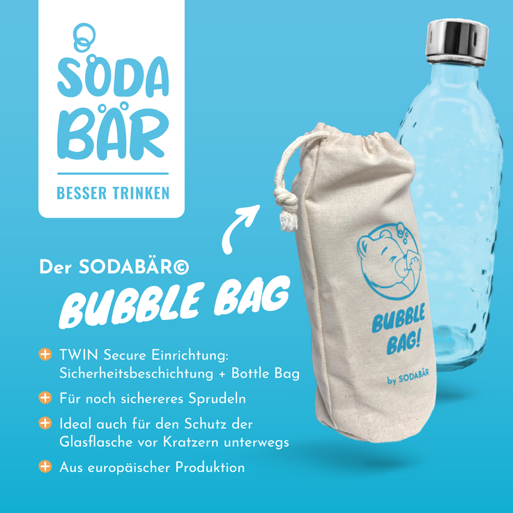 Glasflasche für Wassersprudler 0,7 l mit TWIN SECURE – Bild 2