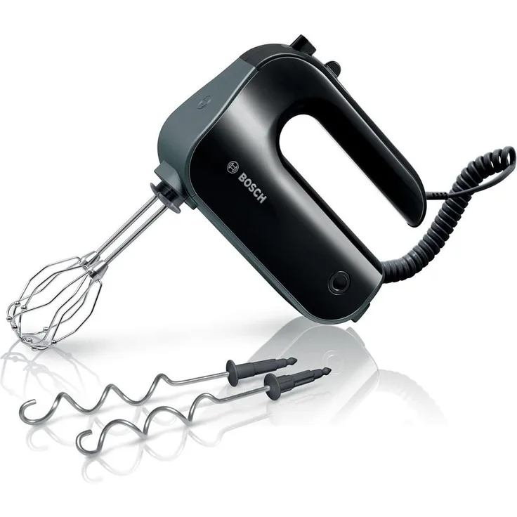 Bosch MFQ4930B Handmixer, 850W, Puls-Funktion, 5 Geschwindigkeiten, spülmaschinenfestes Zubehör, schwarz