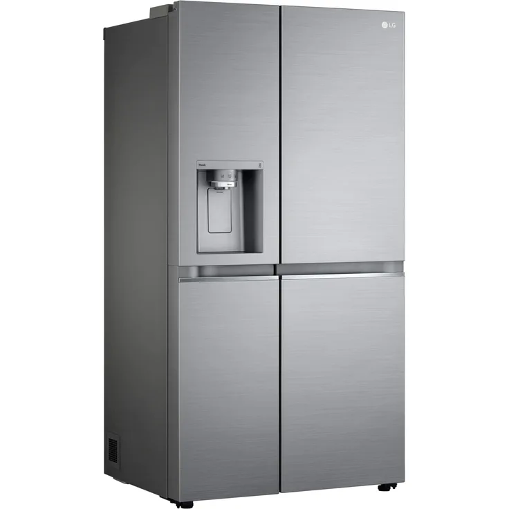 LG GSLV90PZAD Side-by-Side-Kühlschrank, freistehend, platinum silver, NoFrost, Wasser- und Eiswürfelspender, Festwasseranschluss, WiFi, Breite 91.3 cm - Preisvergleich